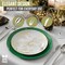 Trendables Disposable Silverware Set - Wedding Plastic Cutlery Dinnerware - Includes modern Forks, Plastic Spoons, disposable Knives - reflective Plastic Utensils Party Set